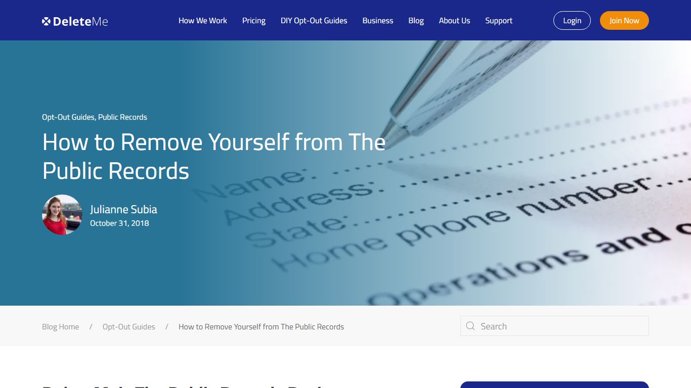 How to Remove Yourself from The Public Records - DeleteMe